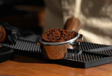 close-up of coffee grounds showing grind size precision and particle consistency