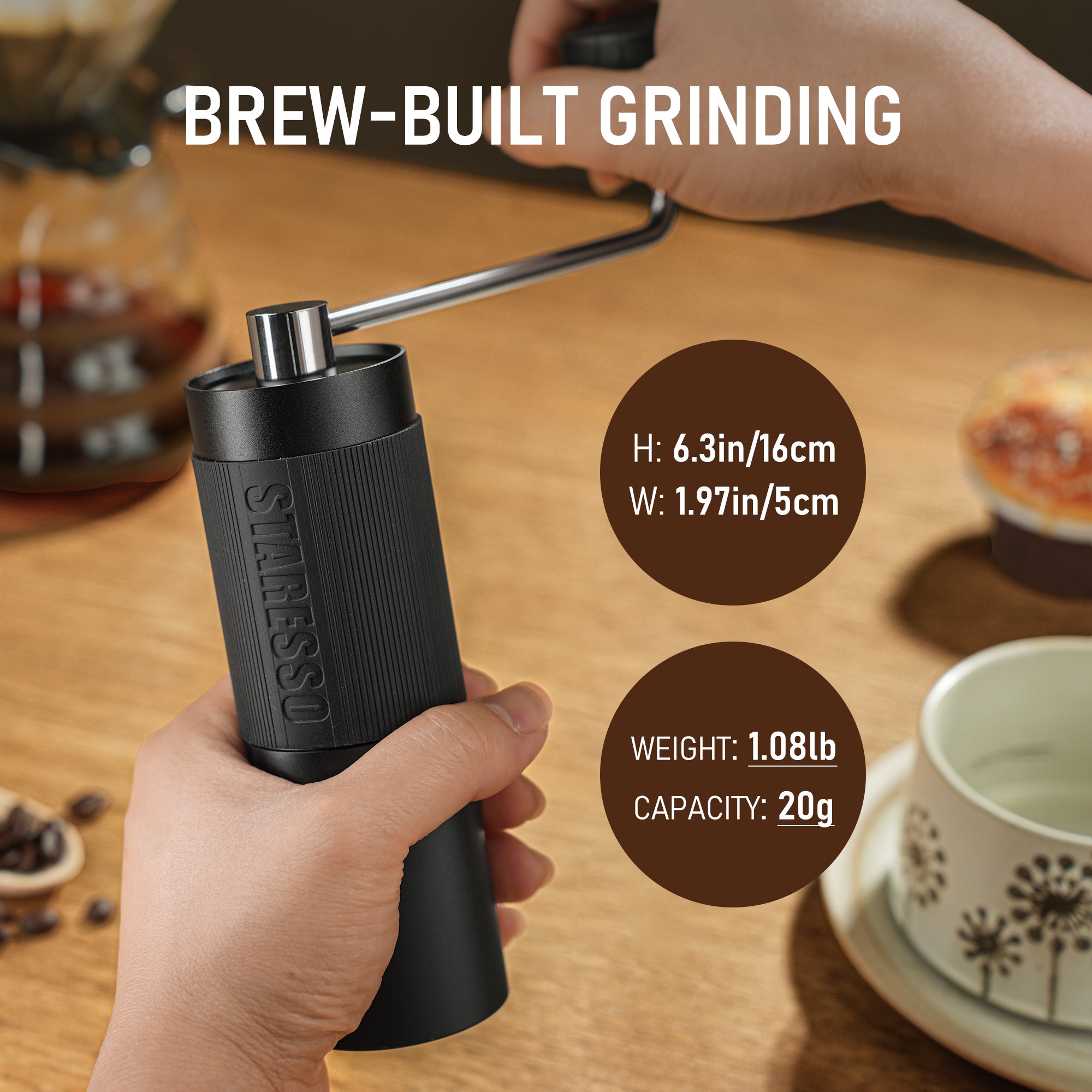 [NEW ARRIVEL] STARESSO Manual Coffee Grinder | Discovery - D6 PLUS