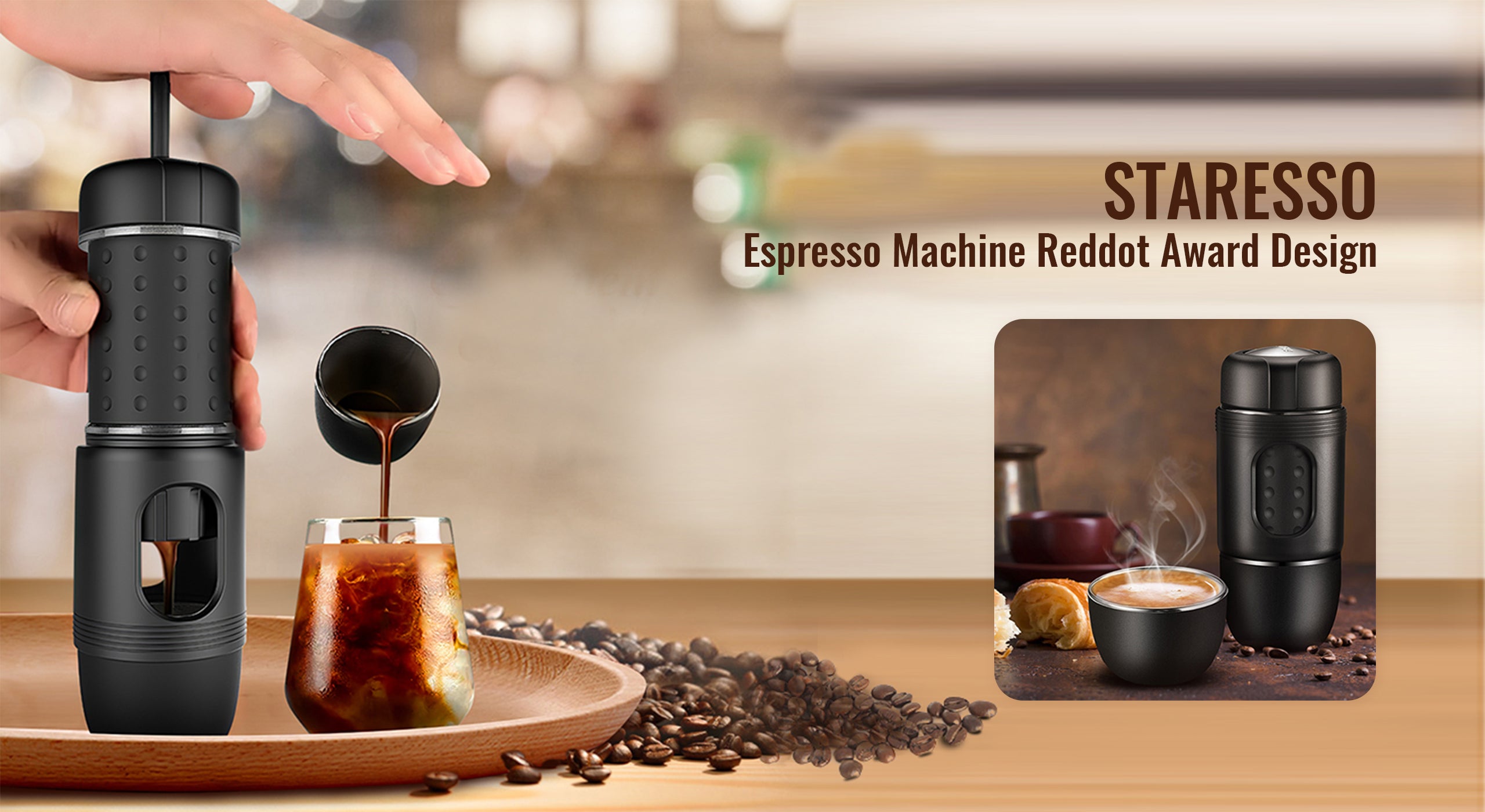 New Hand Press Coffee Maker Espresso Machine Portable Mini Manual